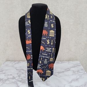 Rm style Vintage Wallstreet Wall St Men's Silk Tie Necktie Kitchy Eclectic Gift
